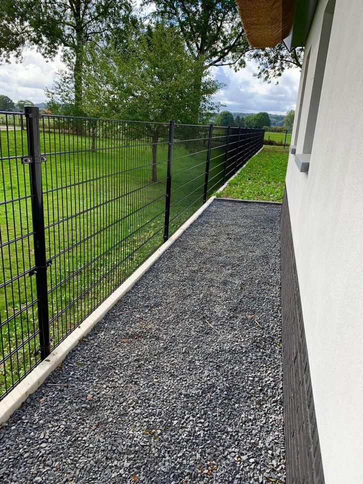 Dubbelstaafmatten hekwerk in alle maten, Tuin en Terras, Tuinhekken en Hekwerk, Met poort, Nieuw, IJzer, Dubbelstaafmat hekwerk