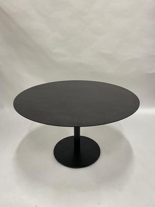 HPL Eetkamertafel met onderstel, Huis en Inrichting, Tafels | Eettafels, 100 tot 150 cm, 100 tot 150 cm, Rond, Vier personen, Gebruikt