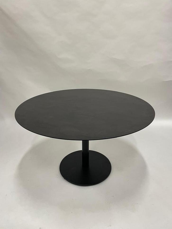HPL Eetkamertafel met onderstel, Huis en Inrichting, Tafels | Eettafels, 100 tot 150 cm, 100 tot 150 cm, Rond, Vier personen, Gebruikt
