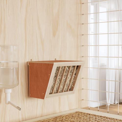 vidaXL Hooiruif voor konijnen 25x18,5x20,5 cm massief, Dieren en Toebehoren, Overige Dieren-accessoires, Nieuw, Verzenden
