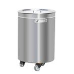 GGM Gastro | Afvalbak met deksel, wielen & handgrepen - 50 |, Huis en Inrichting, Woonaccessoires | Prullenbakken, Verzenden, Nieuw