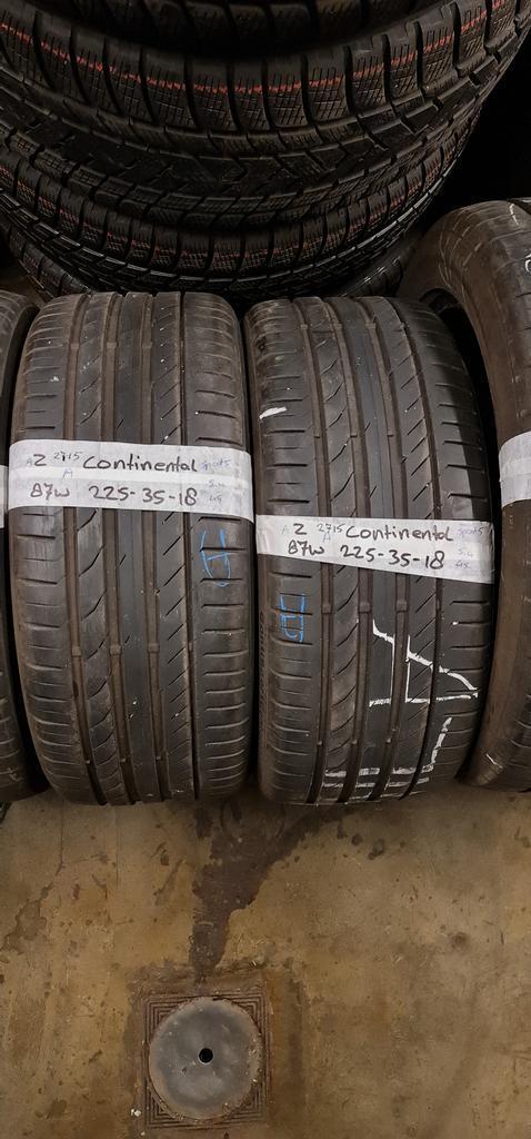2x 225-35-18 Continental Zomer 6 mm €35 Per Band 225 35 18, Auto-onderdelen, Banden en Velgen, 18 inch, Zomerbanden, 225 mm, Personenwagen