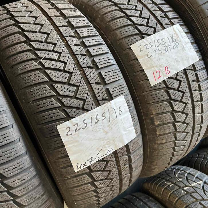 2 x Continental Winter TS850P 225-55-16 Winterbanden 7,5mm, Auto-onderdelen, Banden en Velgen, 16 inch, Winterbanden, 225 mm, Personenwagen
