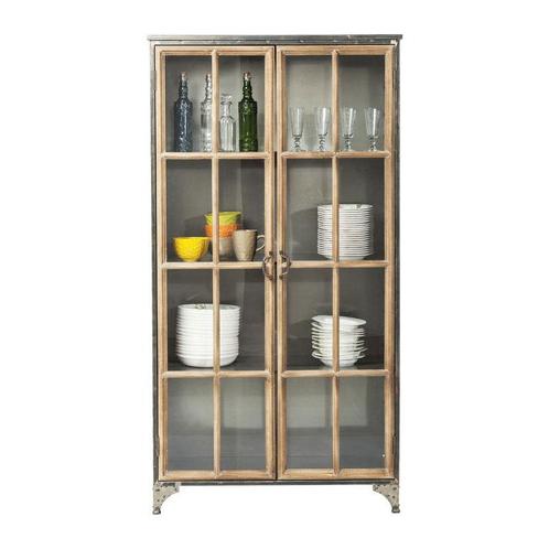 *WOONWINKEL* Kare Design Kontor Vitrinekast Industrieel Staa, Huis en Inrichting, Kasten | Wandmeubels, Nieuw, Verzenden