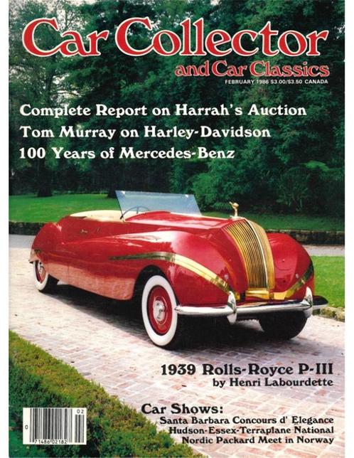 1986 CAR COLLECTOR AND CAR CLASSICS MAGAZINE 02 ENGELS, Boeken, Auto's | Folders en Tijdschriften