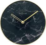 NeXtime Stille Tafelklok - 20cm - Glas / Metaal - Zwart -, Huis en Inrichting, Woonaccessoires | Overige, Ophalen of Verzenden