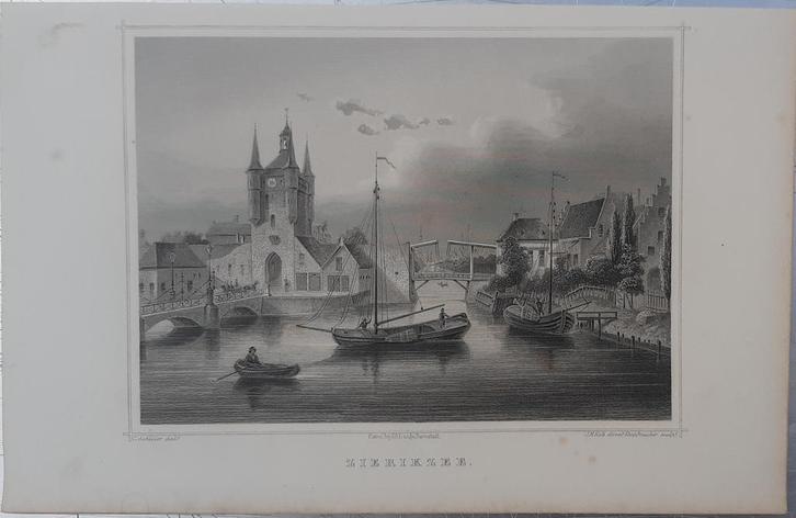 Johannes Terwen - Zierikzee (1858), Antiek en Kunst, Kunst | Etsen en Gravures, Ophalen of Verzenden