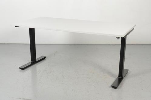 Ergonice zit-sta bureau, lichtgrijs blad, 160 x 80 cm,, Huis en Inrichting, Bureaus, Ophalen of Verzenden