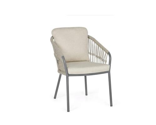 Suns Nappa tuinstoel Knot - Royal grey - camel - natural, Tuin en Terras, Tuinsets en Loungesets, Ophalen of Verzenden