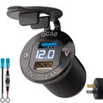 ProRide 12V USB Stopcontact 2 Poorten Inbouw met Voltmeter -, Verzenden, Nieuw