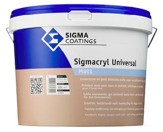 Sigma Sigmacryl Universal Matt - Ral 9005 Zwart - 10 liter, Doe-het-zelf en Verbouw, Verf, Beits en Lak, Verzenden