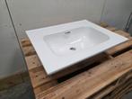 Wastafel 61 x 46,5 cm wit keramiek zonder kraangat met, Doe-het-zelf en Verbouw, Sanitair, Ophalen of Verzenden, Nieuw, Bad