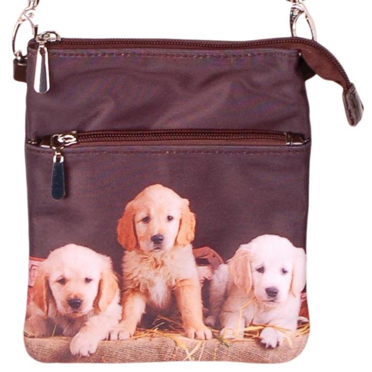 Schoudertasje Golden Retriever NIEUW, Sieraden, Tassen en Uiterlijk, Tassen | Schoudertassen, Bruin, Nieuw, Ophalen of Verzenden