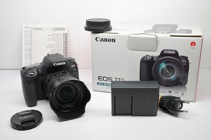 Occ. Canon EOS 77D - EFS 18-55mm IS F 4-5,6 stm  *662 *, Audio, Tv en Foto, Fotocamera's Digitaal, Geen optische zoom, Nieuw, Canon