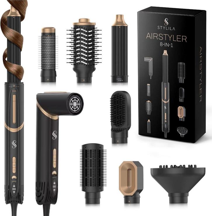 Stylila® 8-in-1 Airstyler met Diffuser - Multistyler -, Sieraden, Tassen en Uiterlijk, Uiterlijk | Haarverzorging, Nieuw, Ophalen of Verzenden