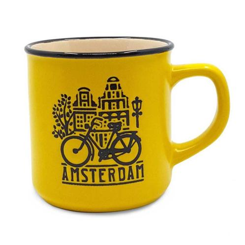 Campmug - Mok Geel Amsterdam - keramiek incl. kadoverpakking, Kleding | Heren, Schoenen, Nieuw, Ophalen of Verzenden