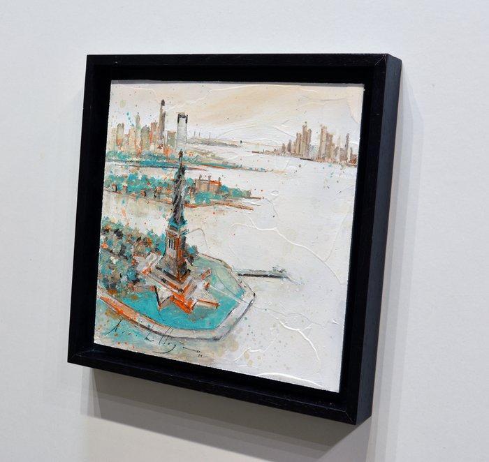 Fernando Arribillaga (1984) - Vista aérea de New York,, Antiek en Kunst, Kunst | Schilderijen | Modern