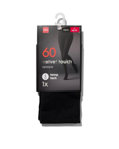 HEMA Velvet temptech panty opaque 60 denier zwart, Kleding | Dames, Leggings, Maillots en Panty's, Nieuw, Verzenden