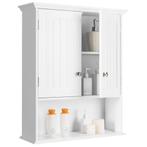 2dekans | Coast - Badkamerkast - Hout - Wit - 60 x 20 x 70,5, Huis en Inrichting, Kasten | Wandmeubels, Ophalen of Verzenden, Zo goed als nieuw