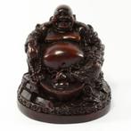 Happy Boeddha Beeld Polyresin Rood - 12 x 10 cm, Nieuw, Verzenden