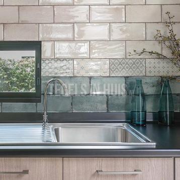 Wandtegel life 10x20 beige glans wandtegel tegeloutlet beschikbaar voor biedingen