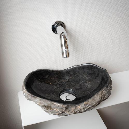 Waskom Loutro Kev B Rechthoek 25x12x10 cm Natuursteen Black, Doe-het-zelf en Verbouw, Sanitair, Ophalen of Verzenden