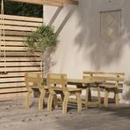 vidaXL 4-delige Tuinset geïmpregneerd grenenhout, Tuin en Terras, Tuinsets en Loungesets, Verzenden, Nieuw, Tuinset