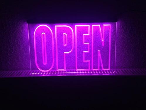 OPEN neon bord lamp LED verlichting reclame lichtbak #11 *PA, Zakelijke goederen, Horeca | Meubilair en Inrichting, Verzenden