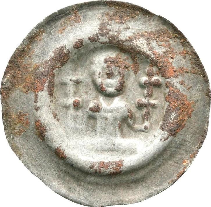 Brakteat 13 Jhrh Halberstadt Bistum:, Postzegels en Munten, Munten | Europa | Niet-Euromunten, Verzenden