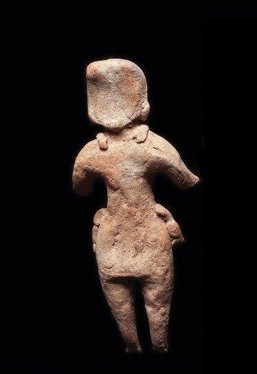 Precolumbiaans - Colima Staande figuur van aardewerk - Met, Verzamelen, Mineralen en Fossielen