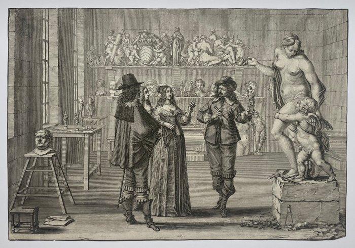 Abrahm Bosse (1604-1676) - A Sculptor in His Atelier, Antiek en Kunst, Antiek | Overige Antiek
