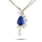 Ketting met hanger - 18 karaat Geel goud, Witgoud, 18K Wit