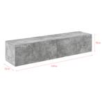Zwevend kastje Evaton 140x33x30 cm betonlook, Huis en Inrichting, Kasten | Dressoirs, Verzenden, Nieuw