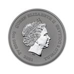 Tuvalu. 2021 5 oz $5 Tuvalu Black Flag Silver Coin (In