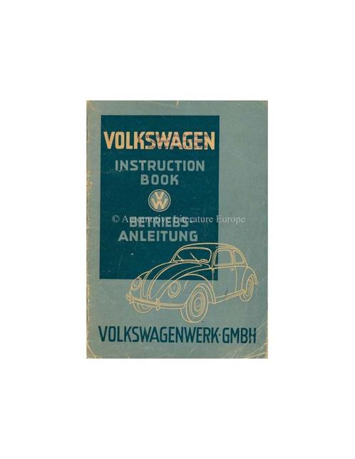 1948 VOLKSWAGEN TYP 11 INSTRUCTIEBOEKJE ENGELS, Auto diversen, Handleidingen en Instructieboekjes