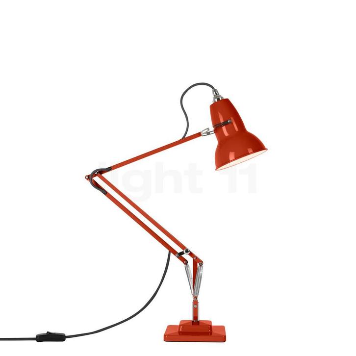 Anglepoise Original 1227 Bureaulamp, rood/zwart kabel, Huis en Inrichting, Lampen | Tafellampen, Nieuw, Verzenden