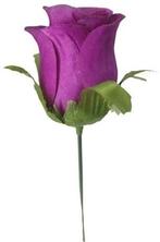 Zijden Roos Purple Corsage op draad per stuk, Ophalen of Verzenden, Nieuw