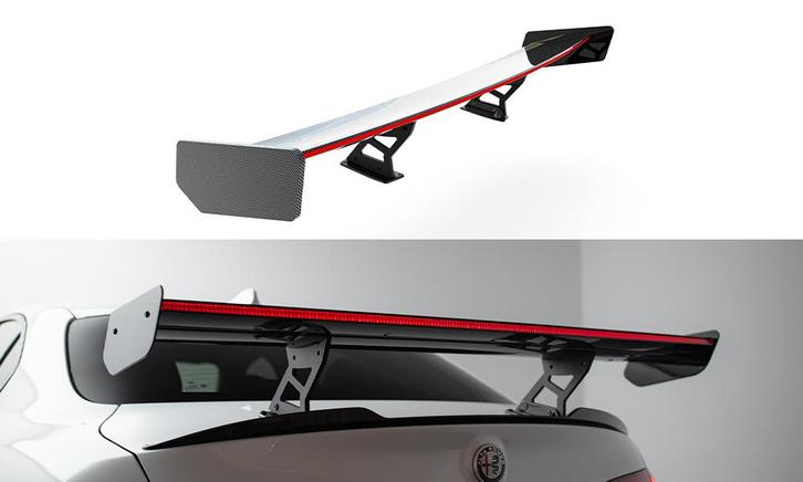 Carbon Spoiler + LED Alfa Romeo Giulia Quadrifoglio, Auto-onderdelen, Overige Auto-onderdelen, Ophalen of Verzenden