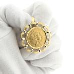 Gouden hanger/broche van 10 gulden munt Koningin Wilhelmi..., Overige merken, Goud, Gebruikt, Ophalen of Verzenden
