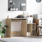 vidaXL Bureau met Opbergruimte Sonoma eiken 120,5 x 44 x, Verzenden, Nieuw