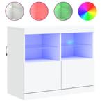 Dressoir LED Wit - Slim Kopen! - Retourdeal - Ruimtebespa..., Huis en Inrichting, Kasten | Dressoirs, Nieuw, Modern, 25 tot 50 cm
