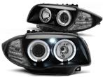 Koplampen BMW 1 Serie E87 Angel Eyes zwart, Ophalen of Verzenden, Nieuw