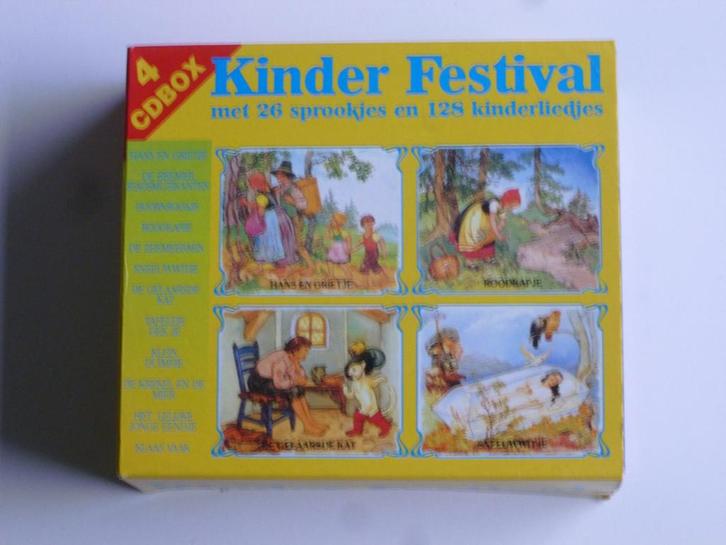 Kinder Festival met 26 Sprookjes en 128 Kinderliedjes (4 CD), Cd's en Dvd's, Cd's | Kinderen en Jeugd, Zo goed als nieuw, Verzenden