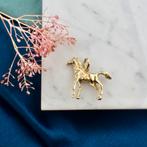 Gouden hanger van een paard (paard hanger, gouden paard), Sieraden, Tassen en Uiterlijk, Bedels, Overige merken, Goud, Gebruikt