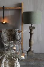 Smalle hoge baluster lampvoet Brown wash 50 cm, Huis en Inrichting, Ophalen of Verzenden, Nieuw