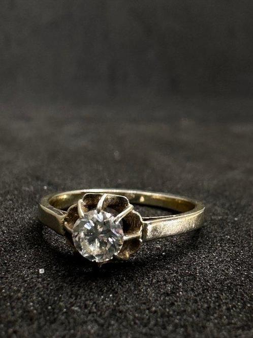 Zonder Minimumprijs - Verlovingsring - 18 karaat Witgoud -, Sieraden, Tassen en Uiterlijk, Antieke sieraden