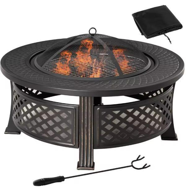 Creëer Sfeer: Brazier Vuurmand met Deksel - Houten Tuin, Tuin en Terras, Vuurkorven, Nieuw, Verzenden