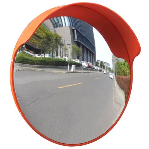 vidaXL Verkeersspiegel voor buiten 45 cm PC-kunststof oranje, Huis en Inrichting, Woonaccessoires | Tekstborden en Spreuken, Nieuw