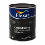 Flexa Creations schoolbordenverf extra mat - Zwart - 1 liter, Nieuw, Verzenden