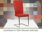 Leren eetkamerstoel Dare - Toledo Ducati (rood) - Sledepoot, Huis en Inrichting, Nieuw, Ophalen of Verzenden, Eén, Rood